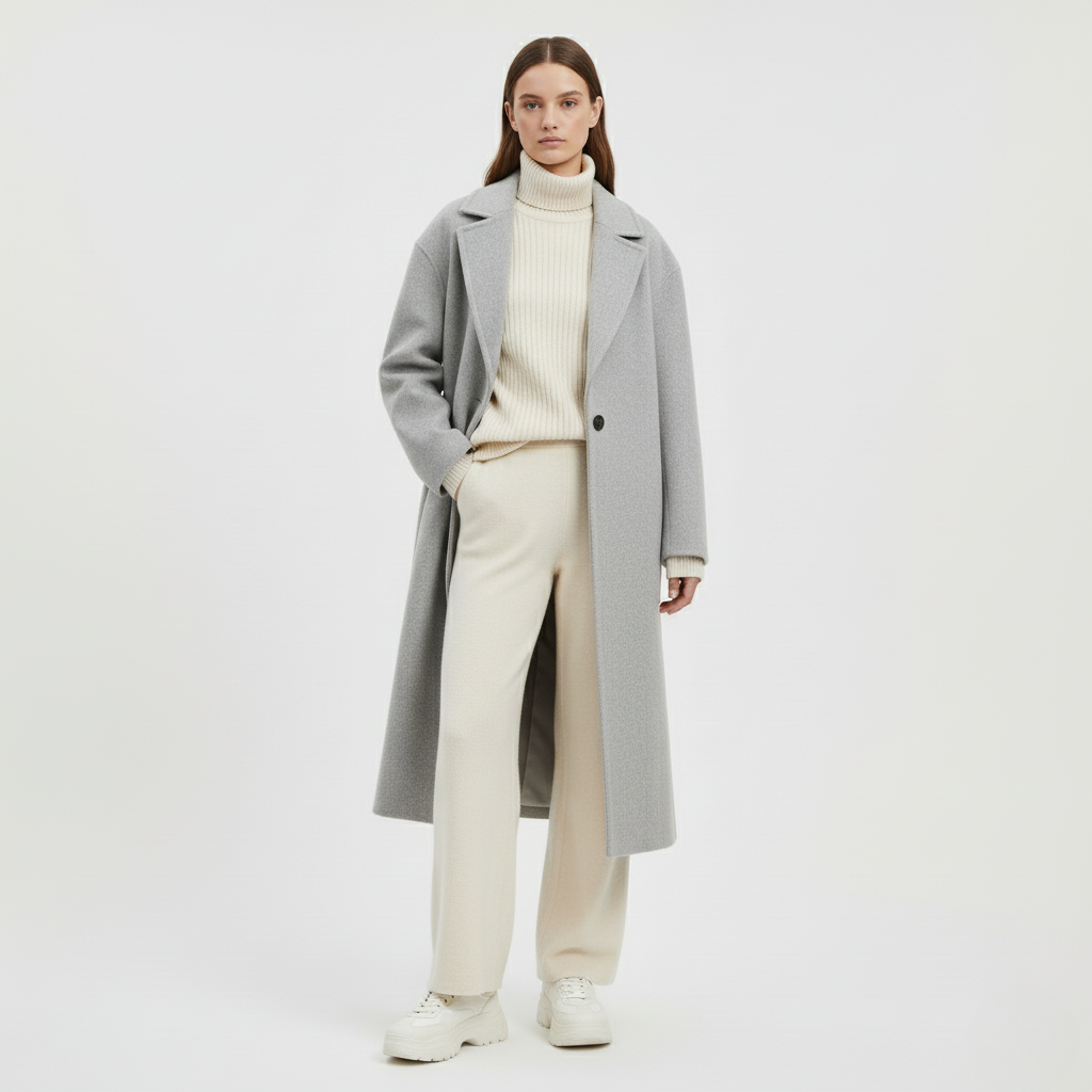 Oversized Wool Blend Coat