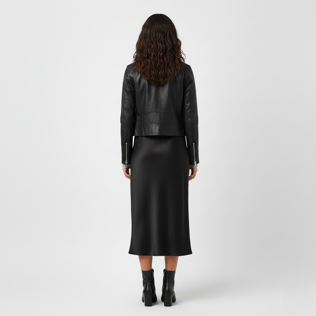 Classic Black Leather Biker Jacket