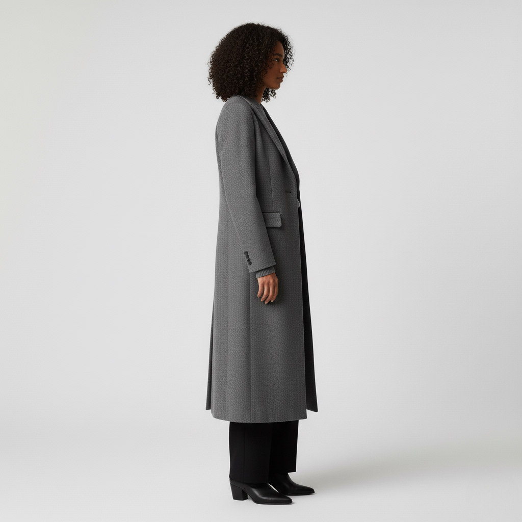 Long Wool-Blend Coat
